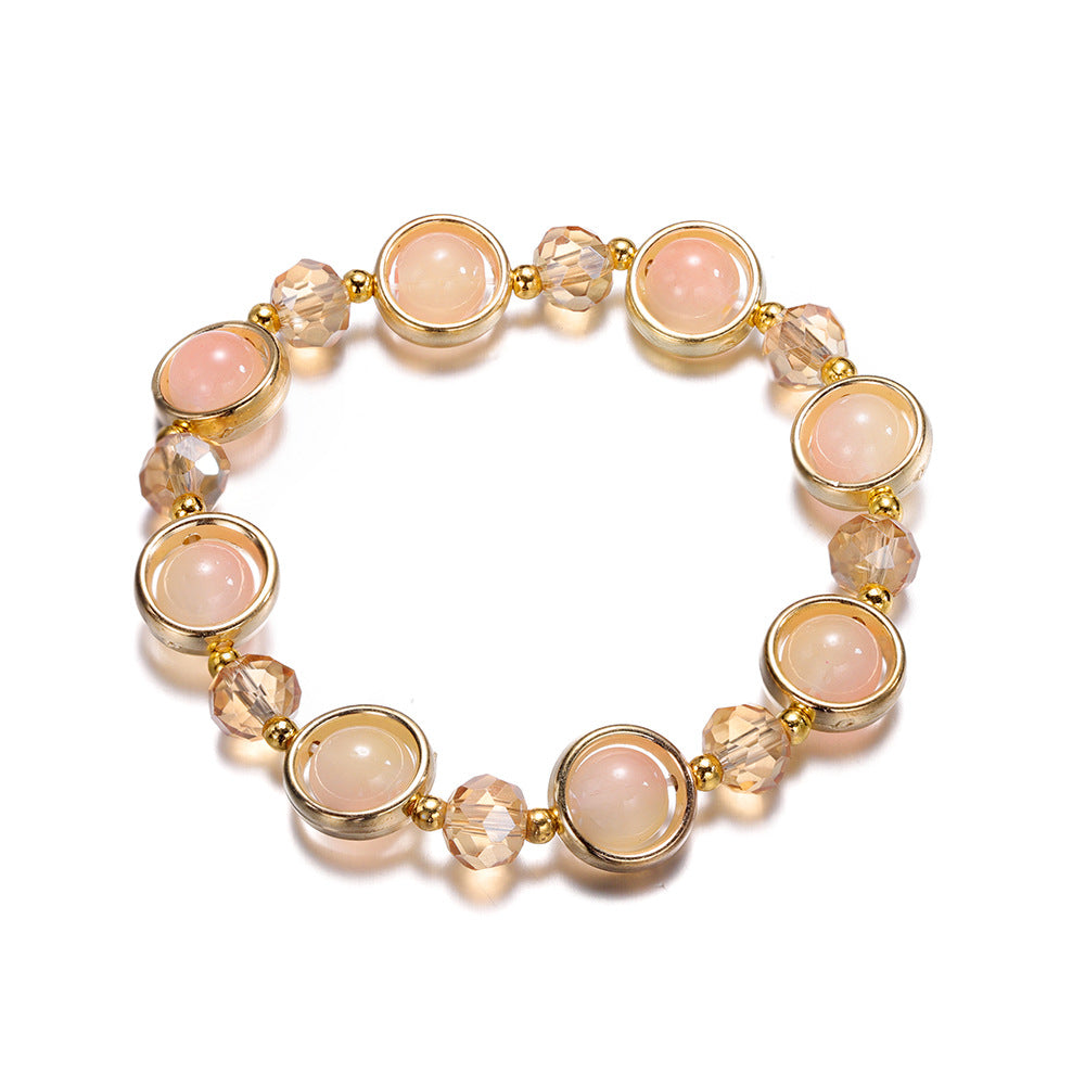 Wholesale Children S Blue And White Gradient Glass Bracelet Fashion Accessory For Everyday Wear
