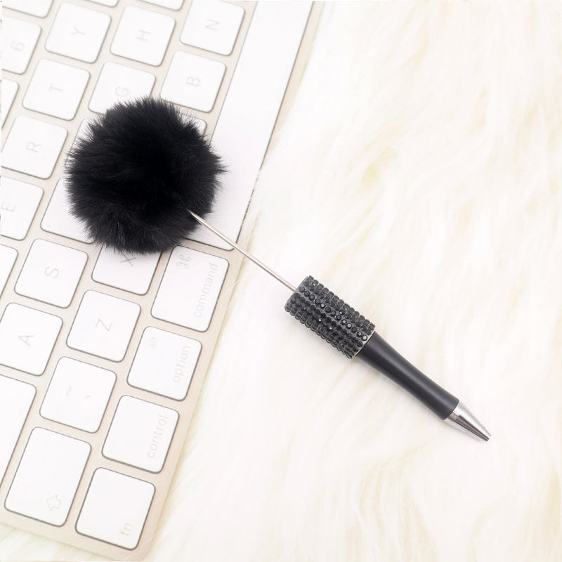 Wholesale Beadable Pens Rhinestone Pom Pom Ball DIY Beaded Pen ACC-PN-CY005