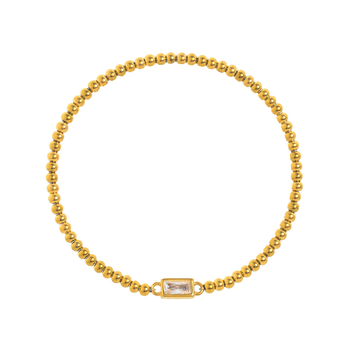 Bracelet rond de pierre de naissance de naissance de luxe léger en gros de décembre