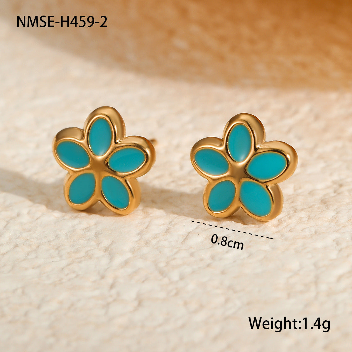 Wholesale  Colorful Oil-Dropping Stainless Steel Earrings