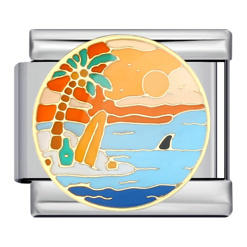 Wholesale Italian Module Bracelet Stainless Steel Welding Oil Dropping DIY  Bracelet