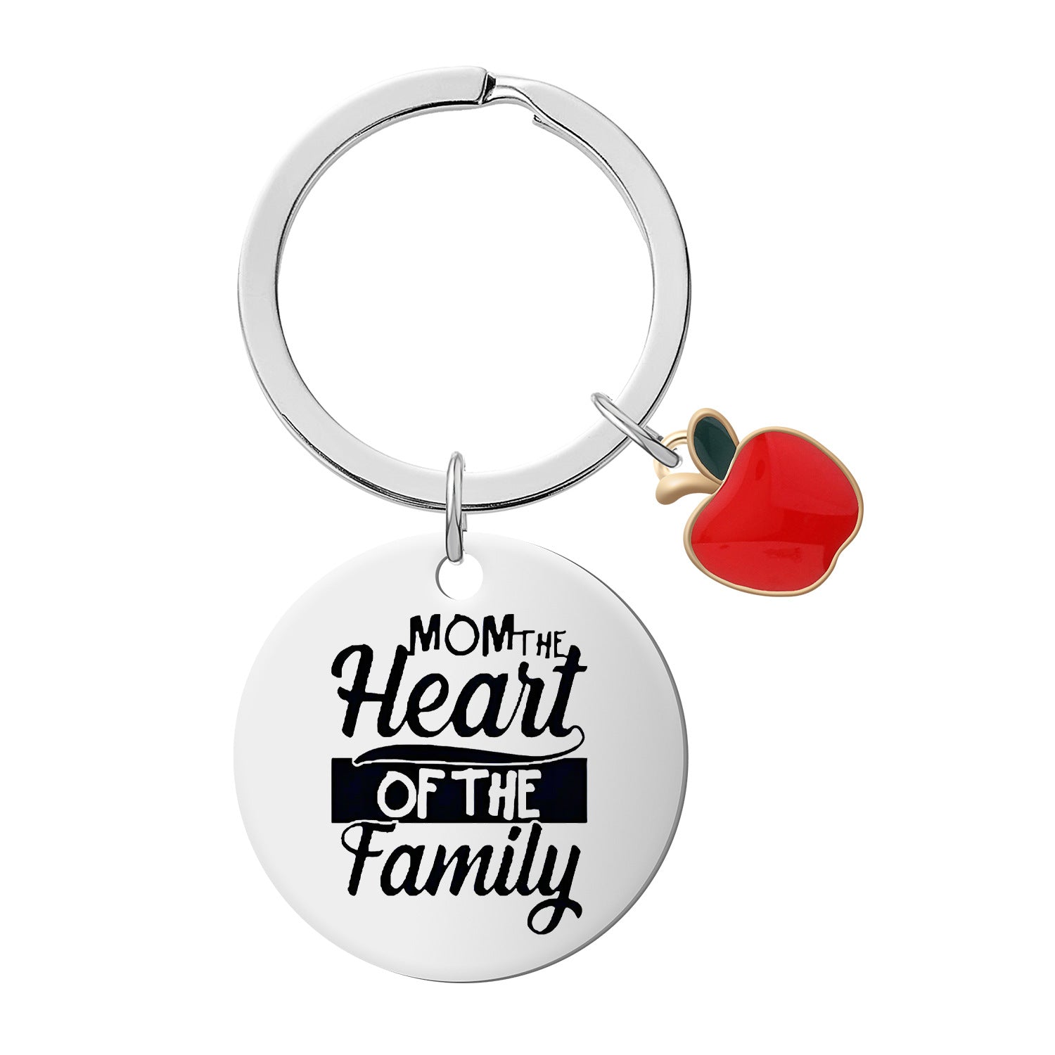 Wholesale Halloween keychain pendant stainless steel laser engraved round keychain