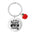 Wholesale Halloween keychain pendant stainless steel laser engraved round keychain