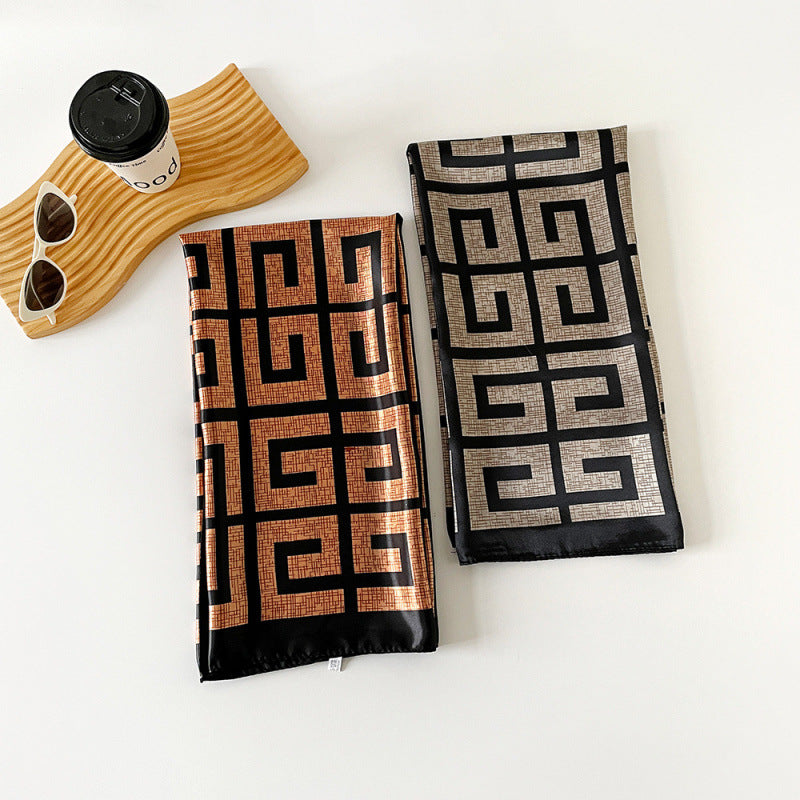 Wholesale Stylish Women S Satin Square f 90Cm Printed Headwrap Gift Resale Accessory