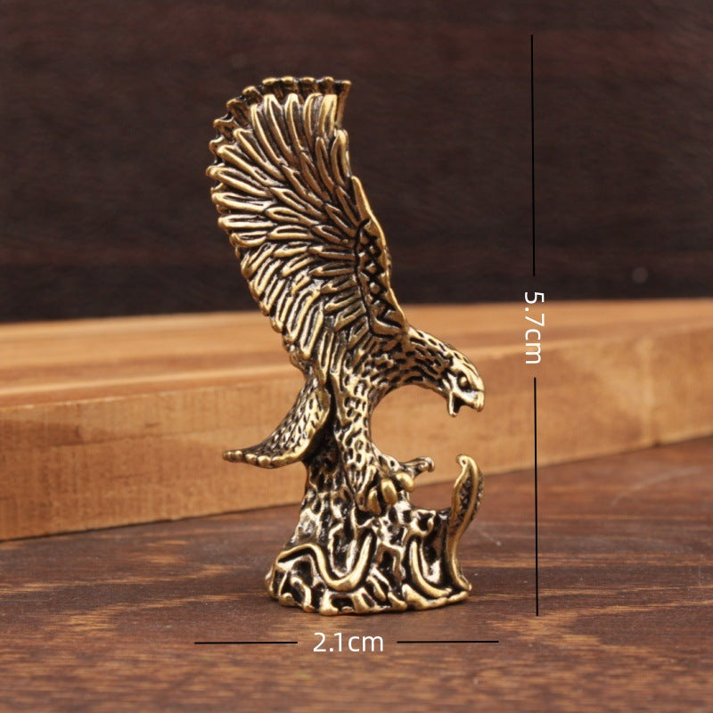 Wholesale Brass Eagle Ornament Chinese Style Car Key Accessory Decorative Craft