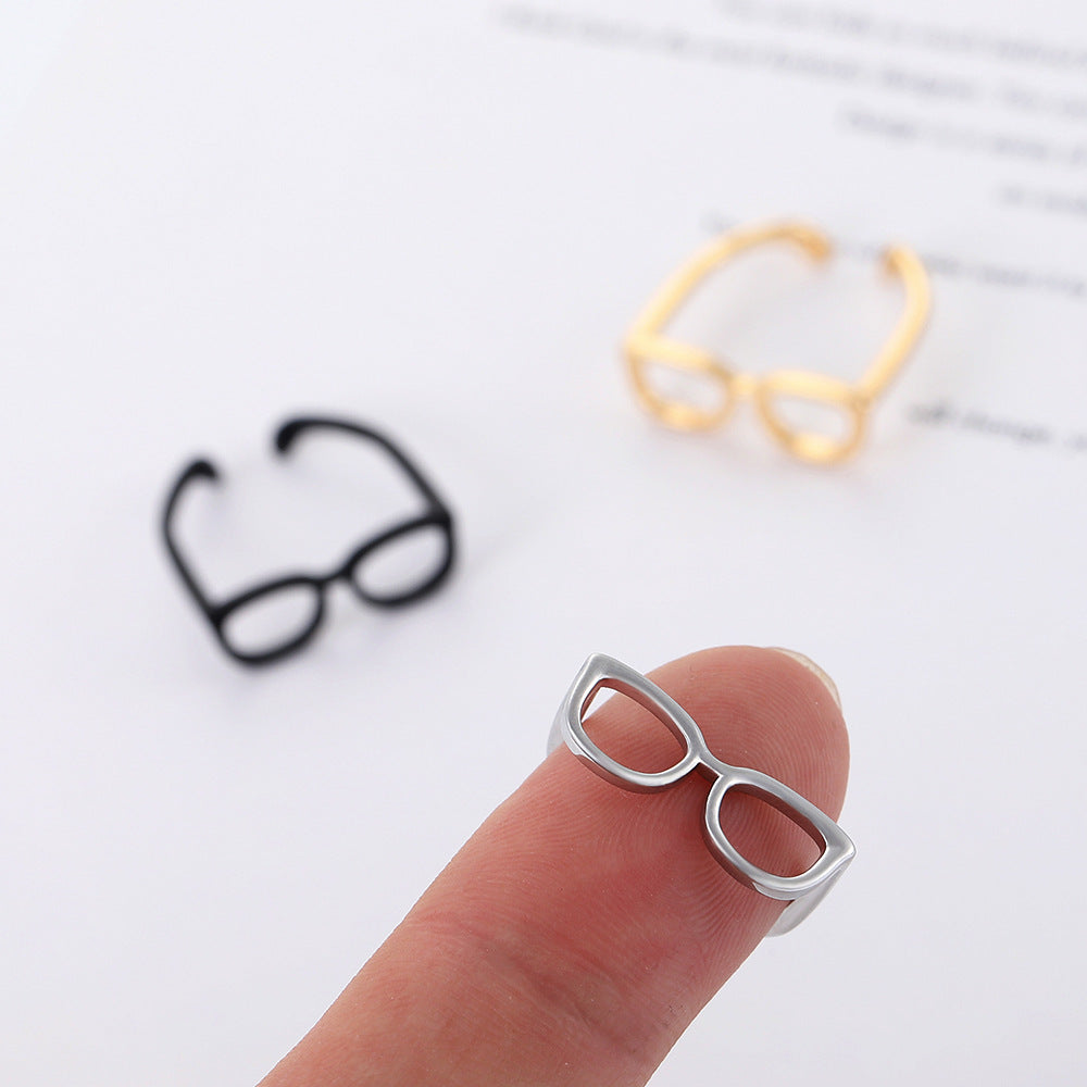 Wholesale  Fun Mini Glasses Couple Ring
