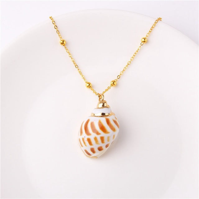Wholesale Conch Bead Necklace Natural Shell  Beach Natural Necklace