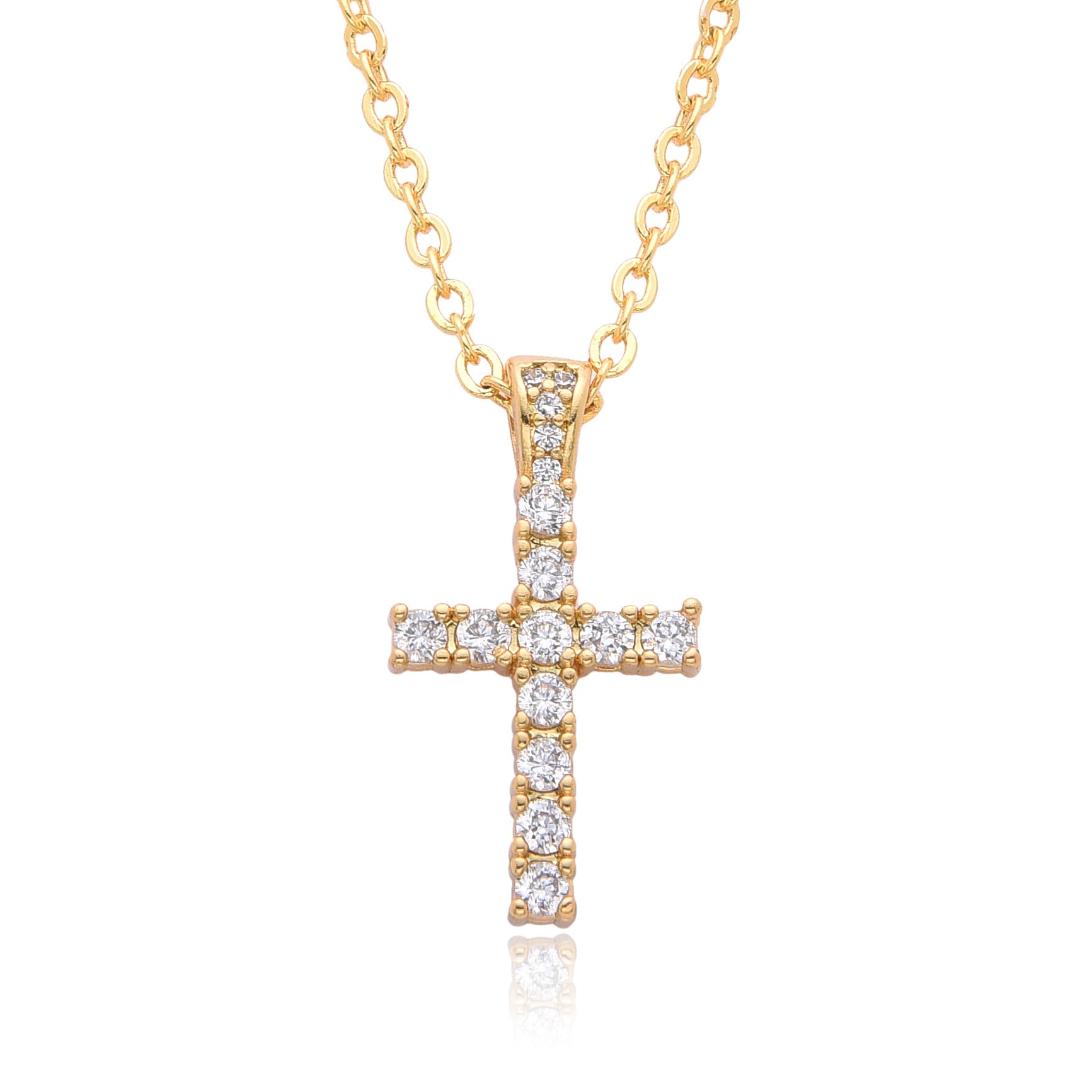 Wholesale  fashion Cross micro-inlaid necklace