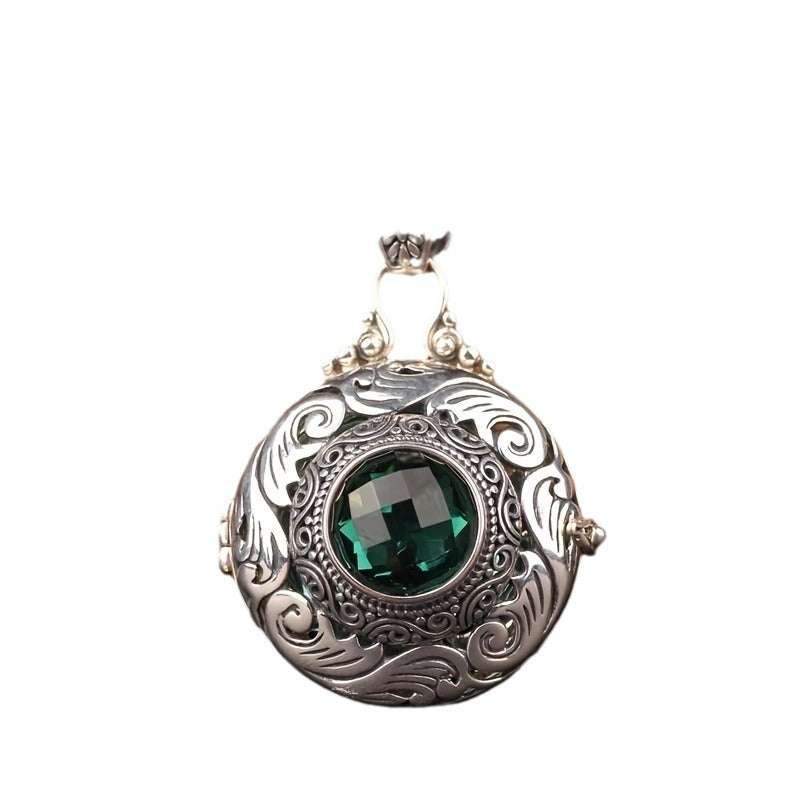 Wholesale Openable incense ball wrapped branch pattern hollow necklace