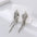 Wholesale Light Luxury Copper Plated Real Gold Silver Needle Earrings