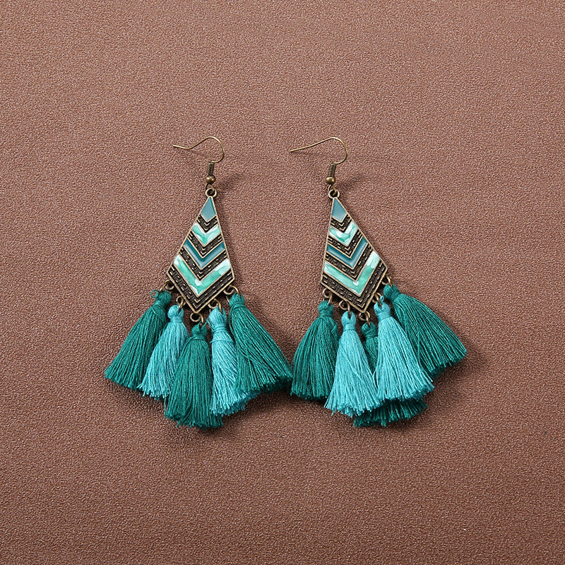 Wholesale Retro Bohemian Ethnic Style Earrings Tassel Earrings ACC-ES-Gumi005