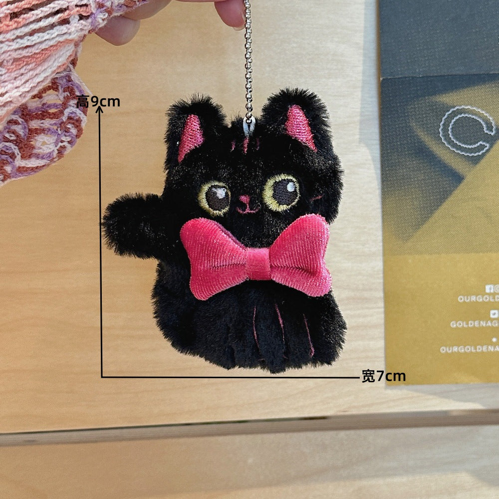 Wholesale  Cute Big-Eyed Cat Plush Doll Pendant Keychains