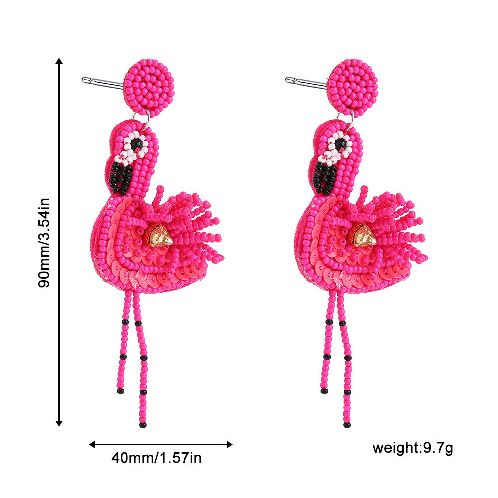 Wholesale Marine Animal  Starfish Shell Color Rice Beads Large Earrings