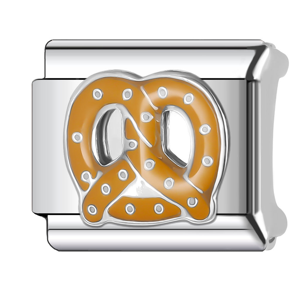 Wholesale Italian Charm Bracelet 9mm DIY Splicing Food & Beverage Series Stainless Steel Composable Bracelet