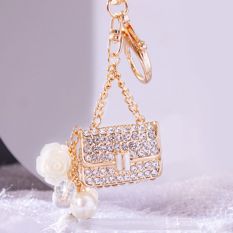 Wholesale Pearl Diamond Zinc Alloy Keychains ACC-KC-RuiYuan002