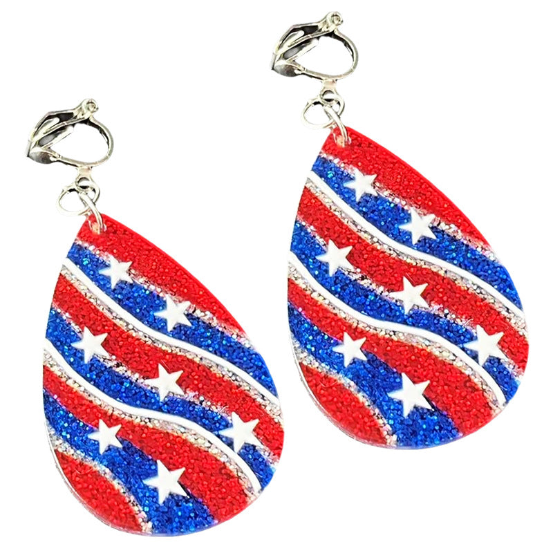 Wholesale American Independence Day fireworks acrylic earrings