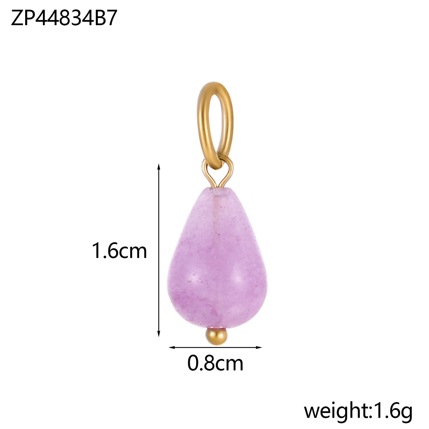 Wholesale DIY 12-color natural stone hanging ring chain pendant