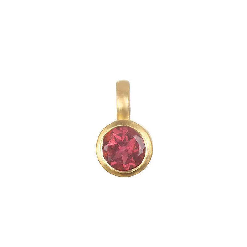 Wholesale Stainless steel electroplated with 18K gold 12 birthstone adjustable pendant