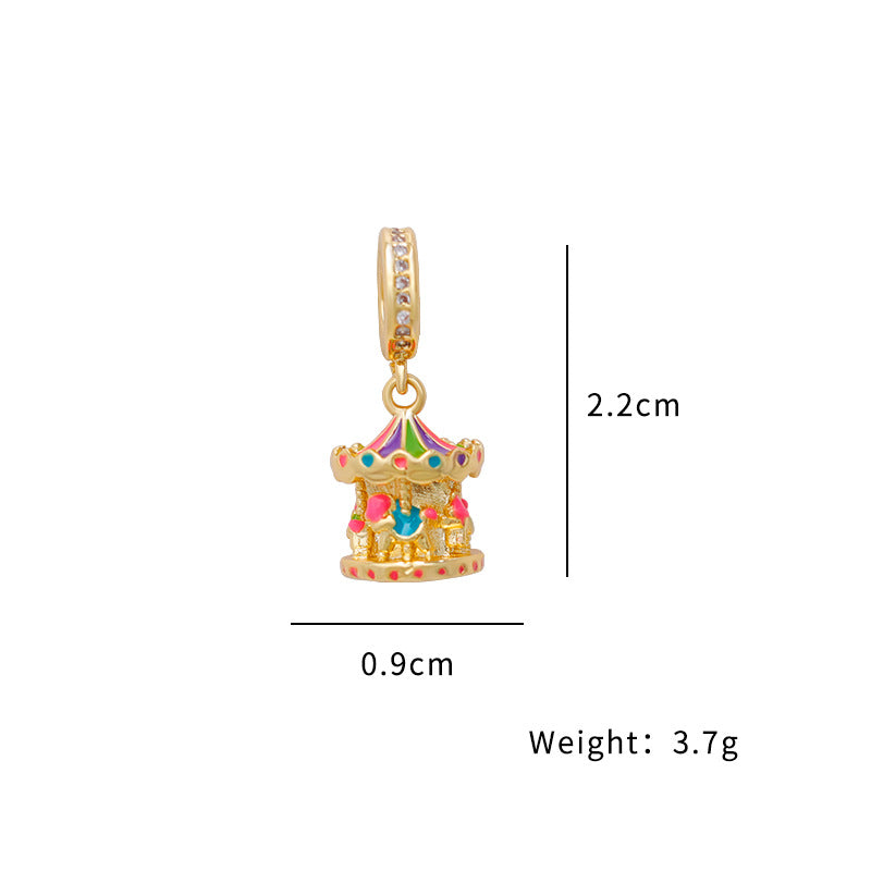 Wholesale Color Ocean Series Gold Plated Red Resin Sweater Chain