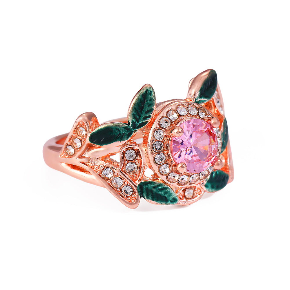 Wholesale Korean Minimalist Flower Ring Gold Zinc Alloy Fashion Jewelry Accessory for Women Daily Gift