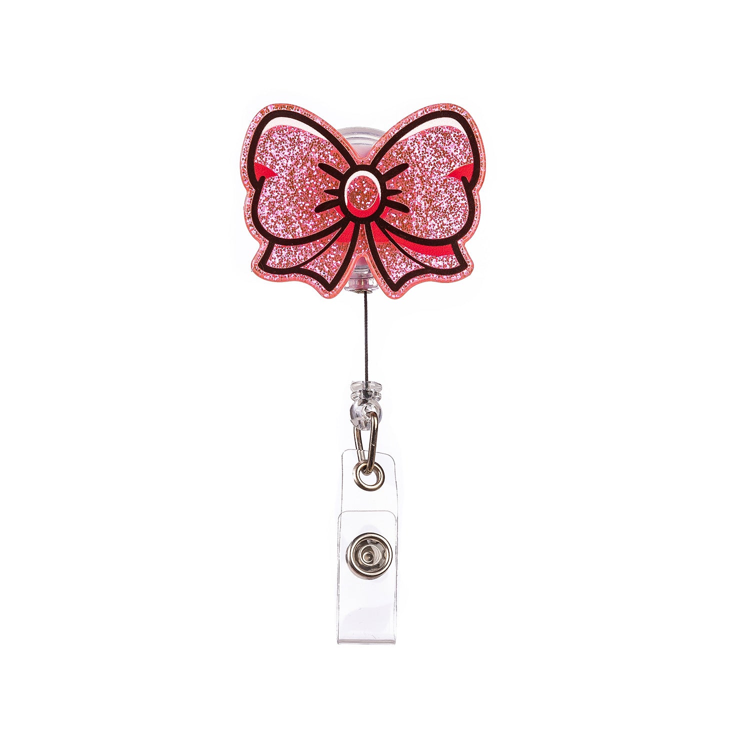 Wholesale Love Romantic Workplace  Acrylic Retractable Rotating Badge Keychain