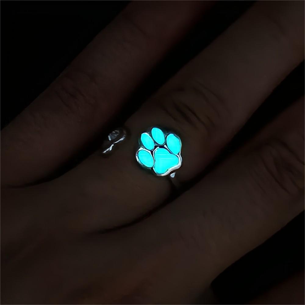 Wholesale Opening non-fading  luminous cat' s claw ring