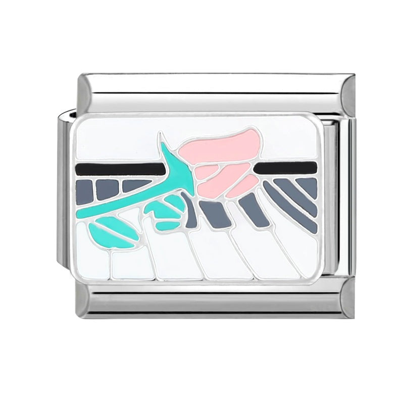 Wholesale Italian Charm Bracelet 9mm DIY Splicing Cartoon Cute Titanium Steel Composable Bracelet