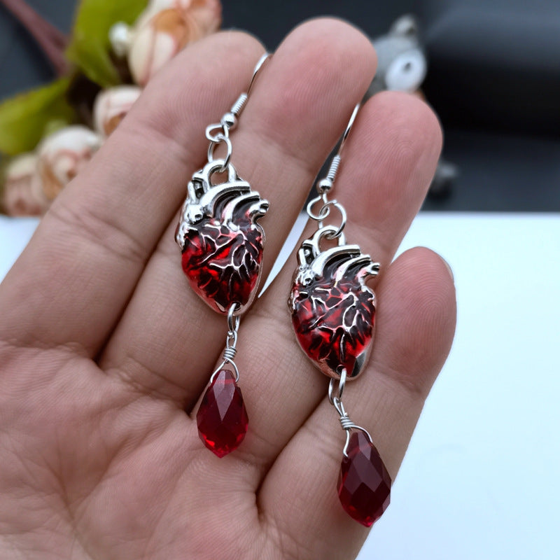 Wholesale Vintage Water Drop Ruby Hand Earrings ACC-ES-MLR007