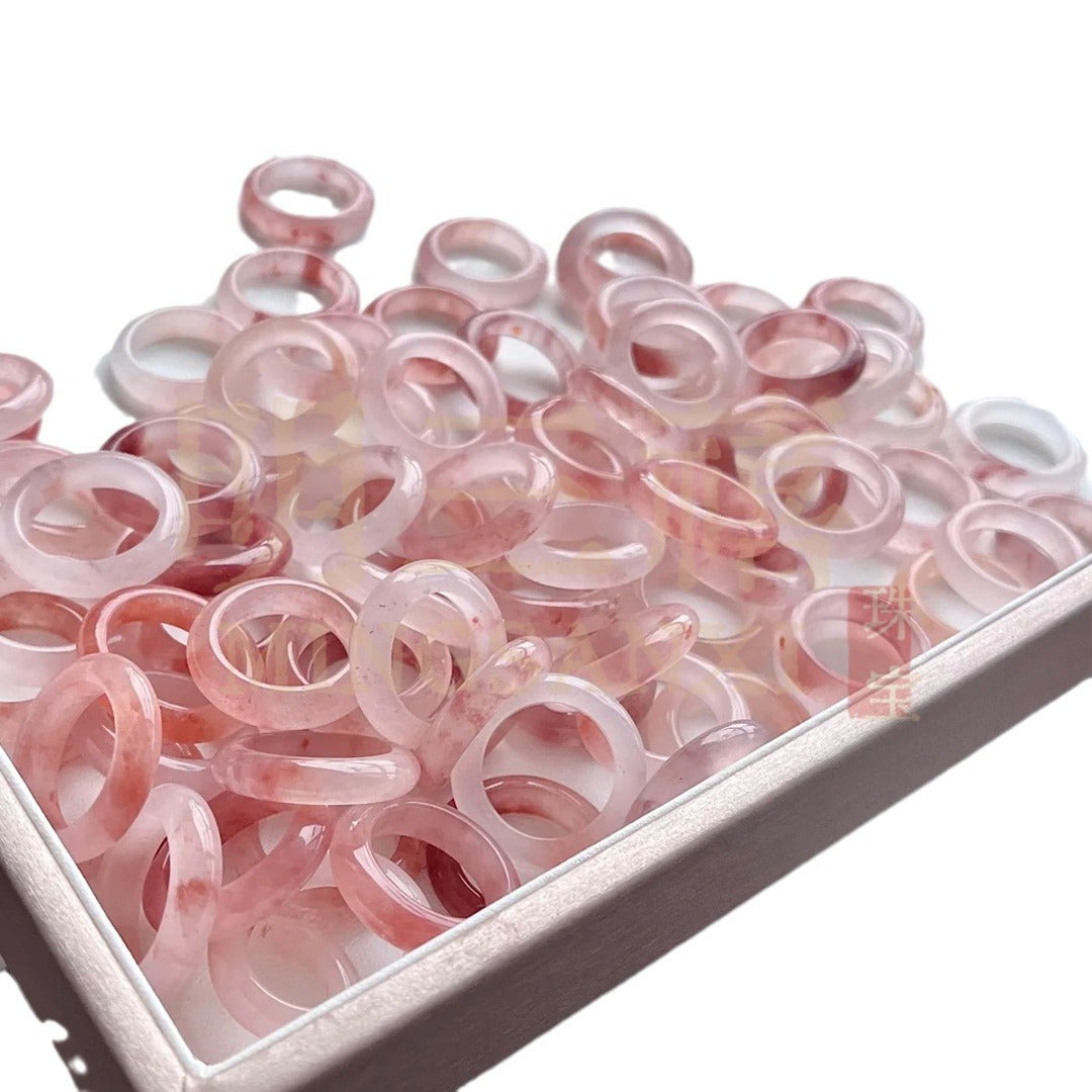 Wholesale Natural Gold Jade Rings