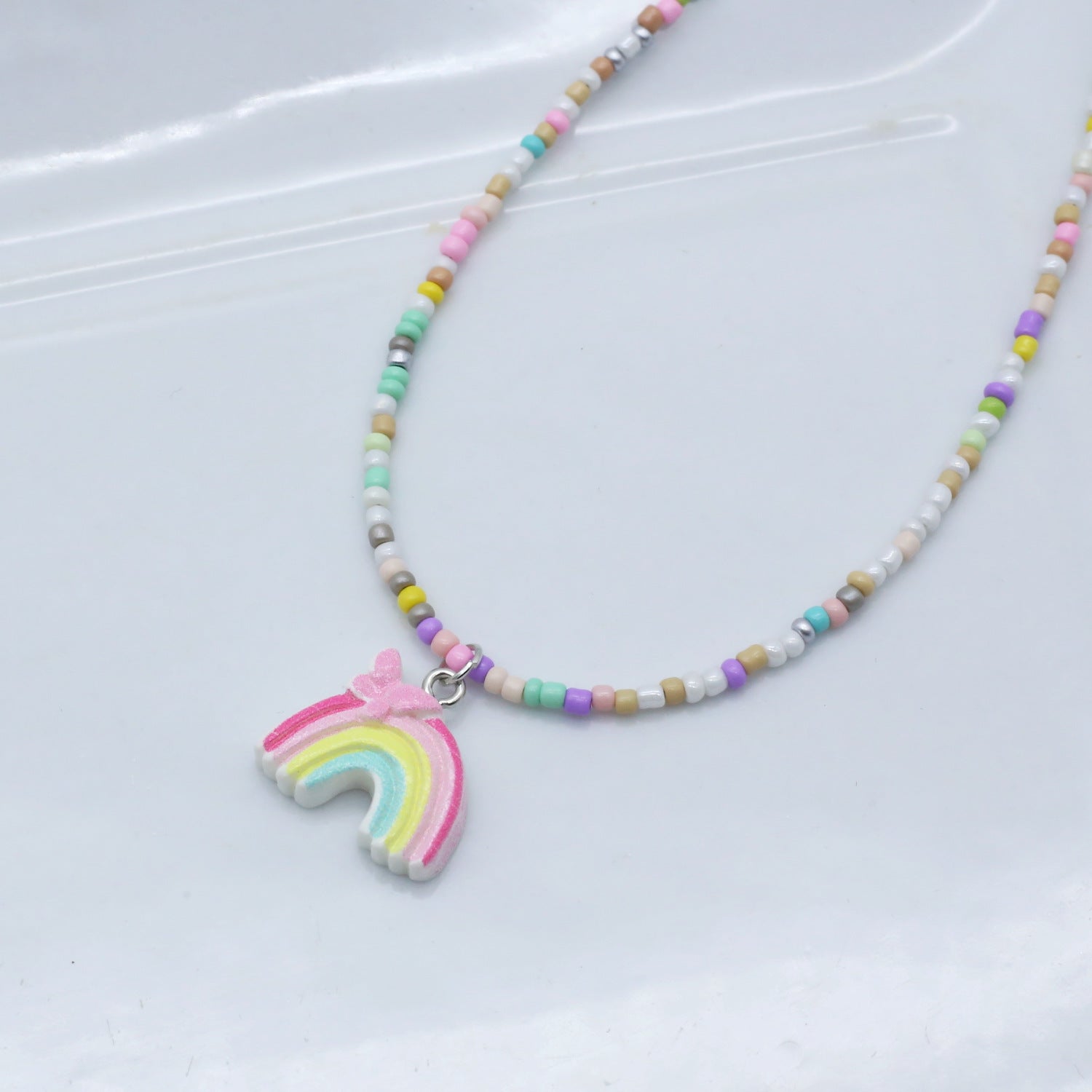 Wholesale  colorful butterfly flower clavicle chain necklace