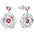 Wholesale Earrings Red White Blue Color Collarbone Chain Diamond Flower Necklace