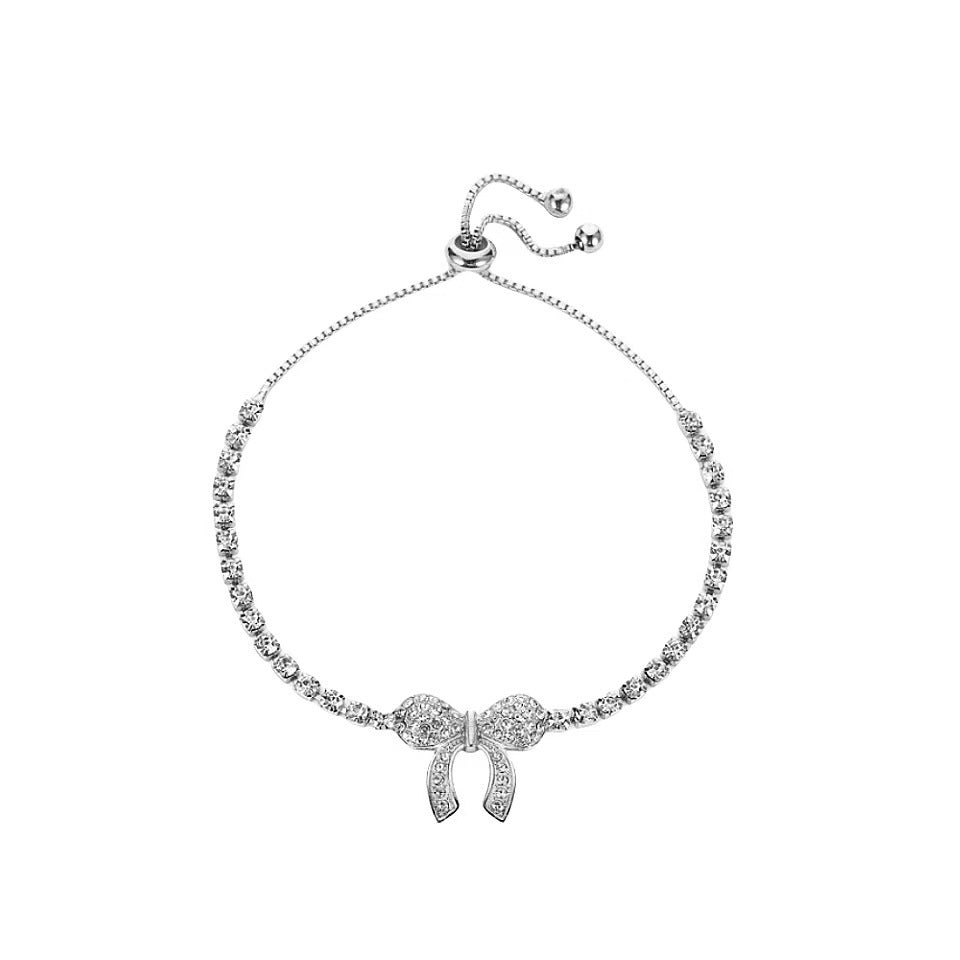 Wholesale Electroplated Alloy Bow Bracelet,  Adjustable,  Trendy Women' s Jewelry Gift