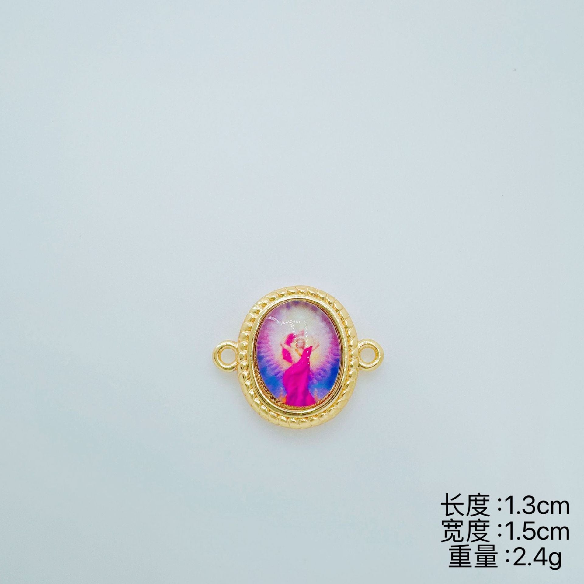 Wholesale Copper Gold Plated Double Figure Pendant Charm DIY Jewelry Making Fashion Accessory Boutique Resale