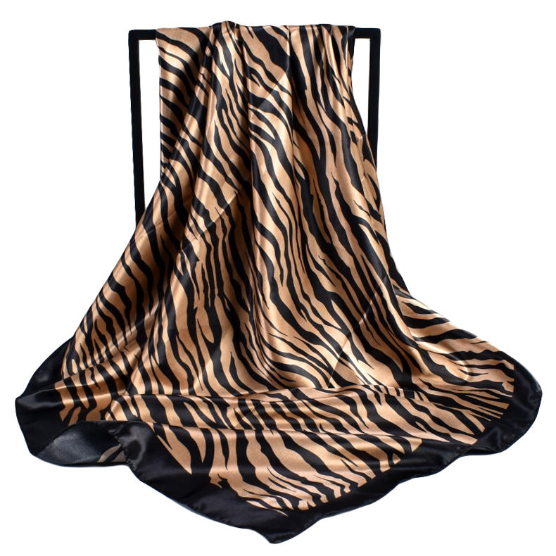 Wholesale 90 Satin Zebra Pattern Large Square Scarf Silk Scarf