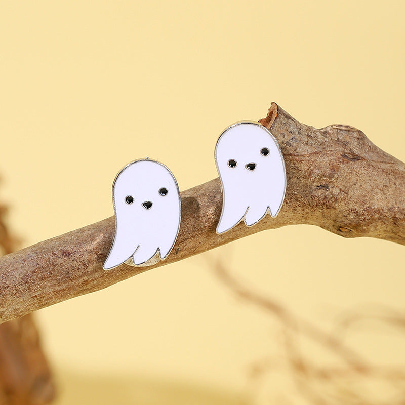 Wholesale  horror funny skull  pumpkin ghost black cat earrings