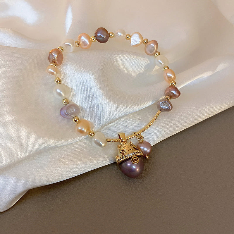 Wholesale Real Gold Plated Baroque Pearl Open Ring - Fashion Jewelry Accessory for Women Boutique Resale