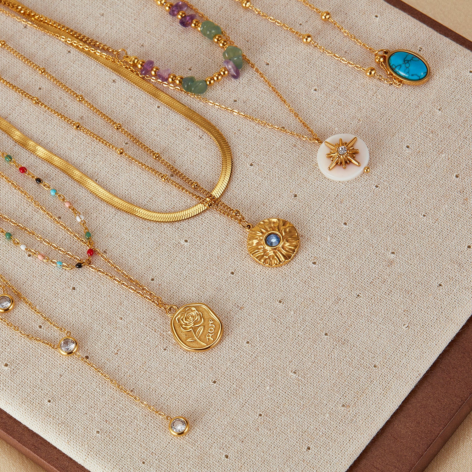 Wholesale double-layer clavicle chain accessories stainless steel necklace