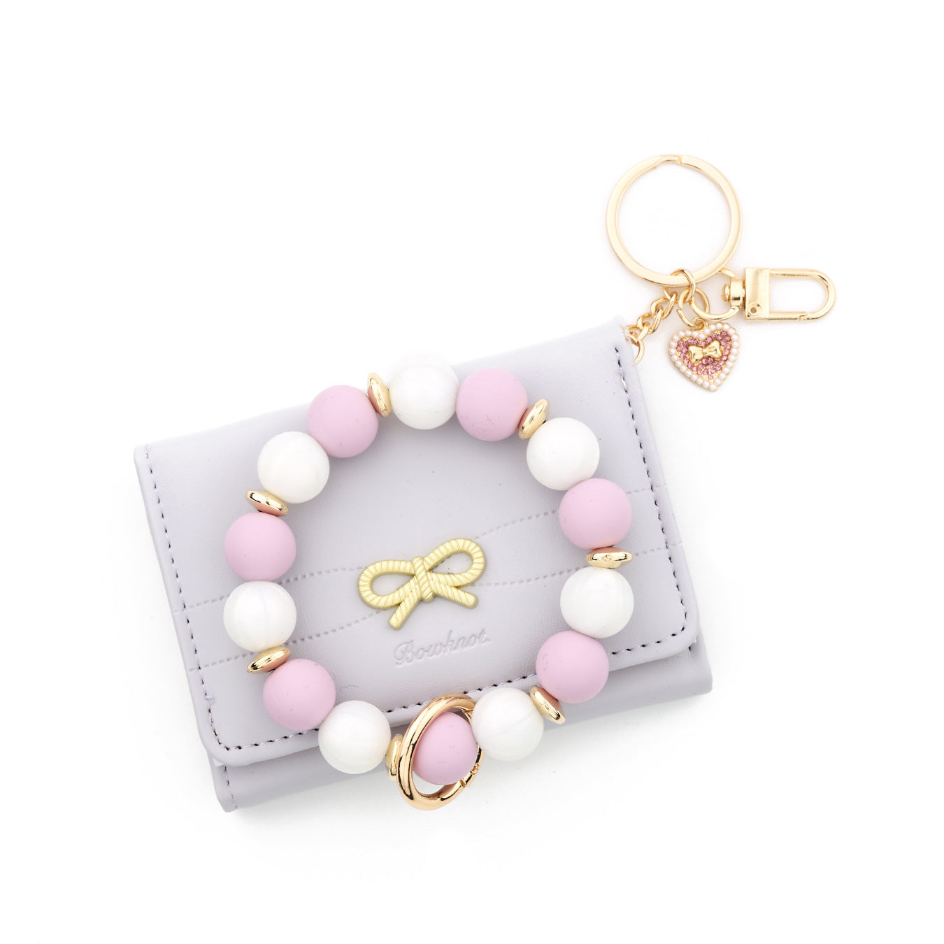 Wholesale Butterfly Card Bag Silicone Bead Bracelet Wristlet Keychain