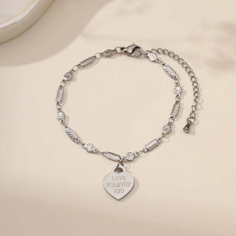 Wholesale Minimalist Love Bracelet Titanium Steel Jewelry Accessory for Everyday Wear Gift