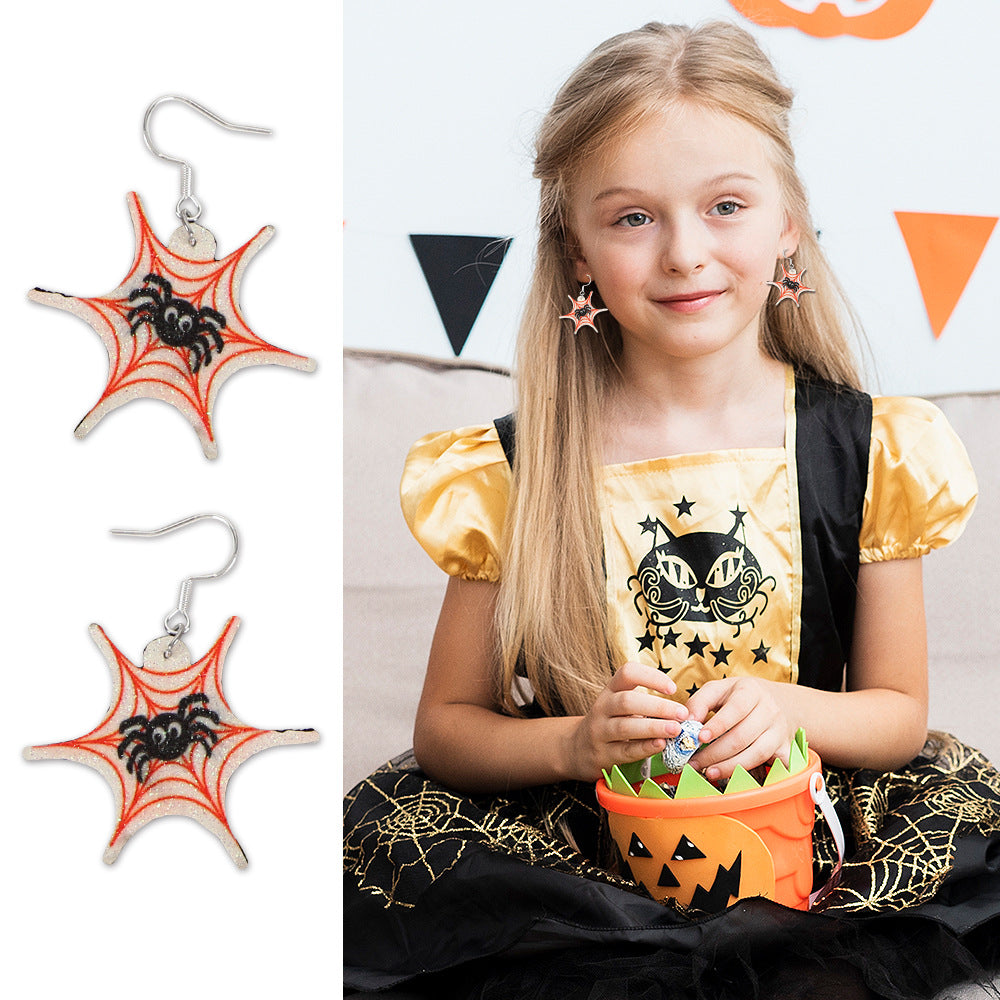 Wholesale Halloween Spider Bat Earrings ACC-ES-ZhouHao001