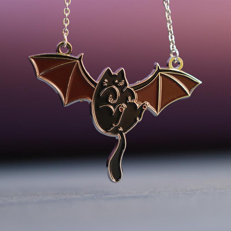 Wholesale  blue dirty cat bat baby necklace