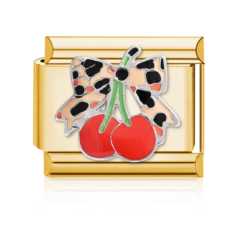 Wholesale 9mm Italian Charm Starter Bracelets DIY Leopard Stainless Steel Composable Bracelet