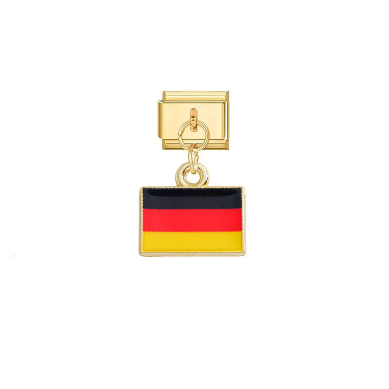 Wholesale Stainless Steel DIY Nation-themed Pendant Modules for Italy Fashion Accessory