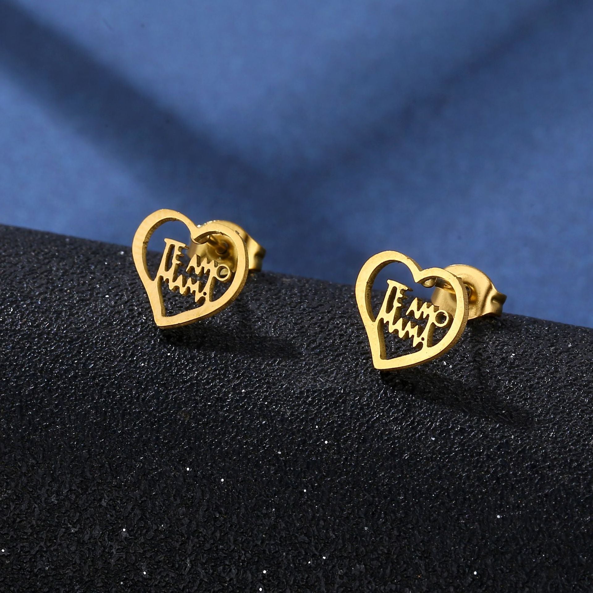 Wholesale MAMA Stainless Steel Earrings Necklace Set Mother's Day ACC-ES-MinM021