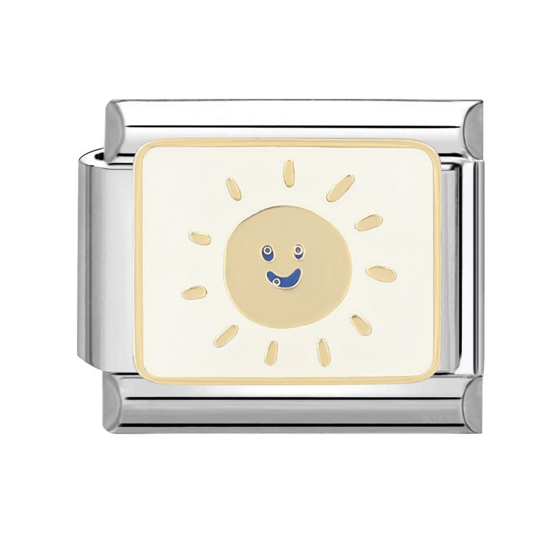 Wholesale Italian Charm Bracelet 9mm DIY Splicing White Series Titanium Steel Composable Bracelet