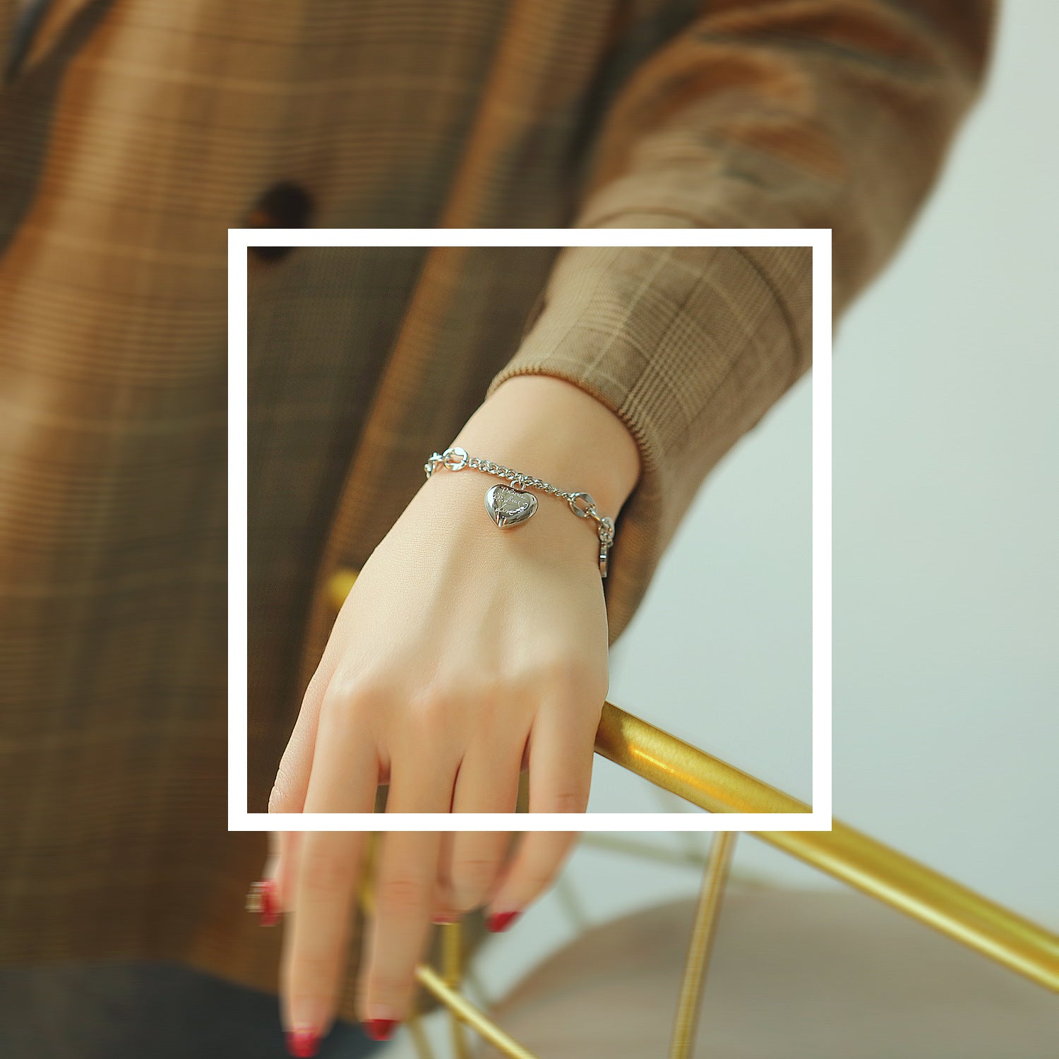 Wholesale  love titanium steel bracelet