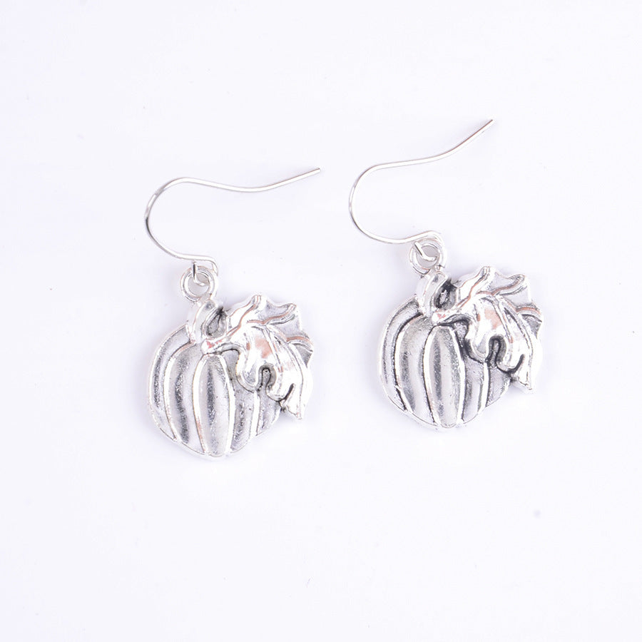 Wholesale Vintage  Skull  Witch Broom Pendant Earrings Zinc Alloy Jewelry Accessory For Party Wear