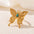 Wholesale Stainless Steel 18K Gold Open Turquoise Ring