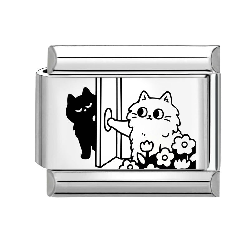 Wholesale 9mm Italian Charm Starter Bracelets DIY Cute Pet Stainless Steel Composable Bracelet