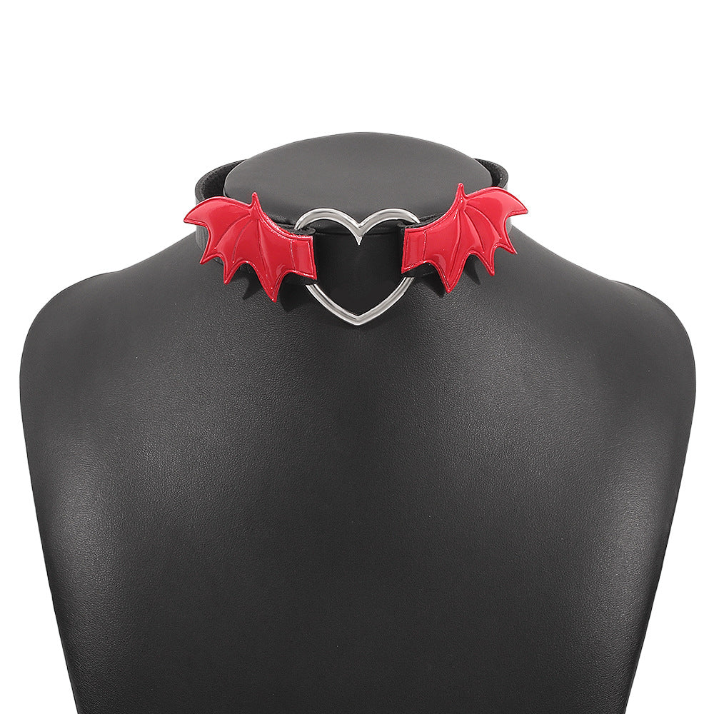 Wholesale  Gothic Punk Vampire Necklace Love Wings choker Necklace
